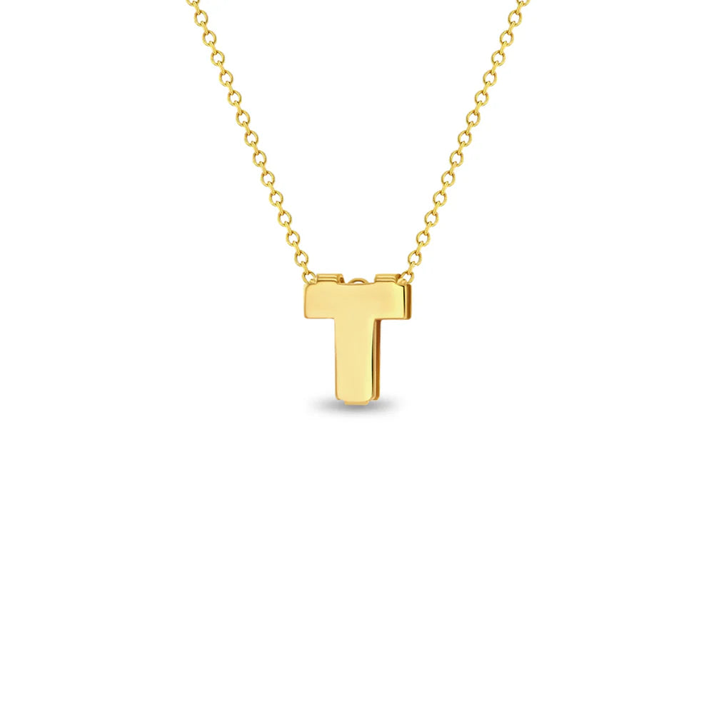 Cadena para niña con letra inicial 14k