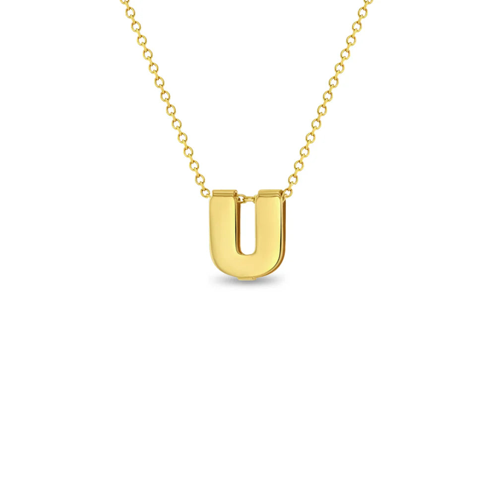 Cadena para niña con letra inicial 14k