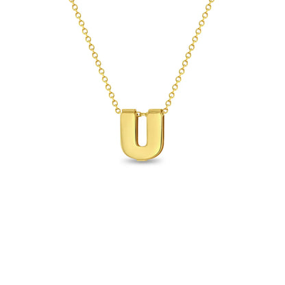 Cadena para niña con letra inicial 14k