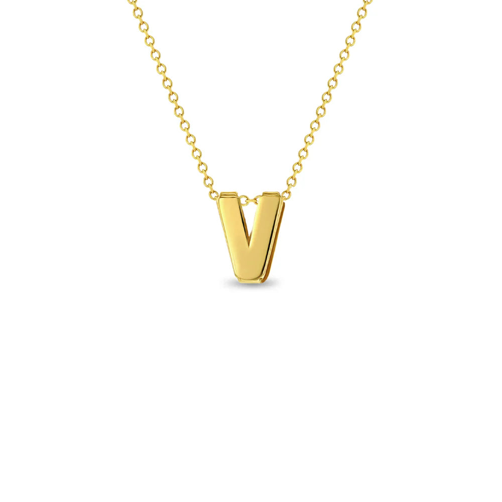 Cadena para niña con letra inicial 14k