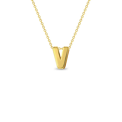 Cadena para niña con letra inicial 14k
