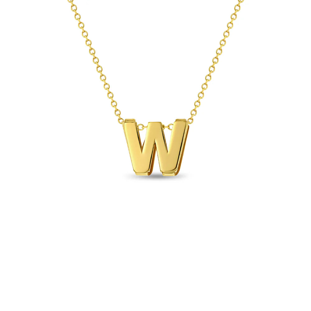 Cadena para niña con letra inicial 14k