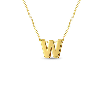 Cadena para niña con letra inicial 14k