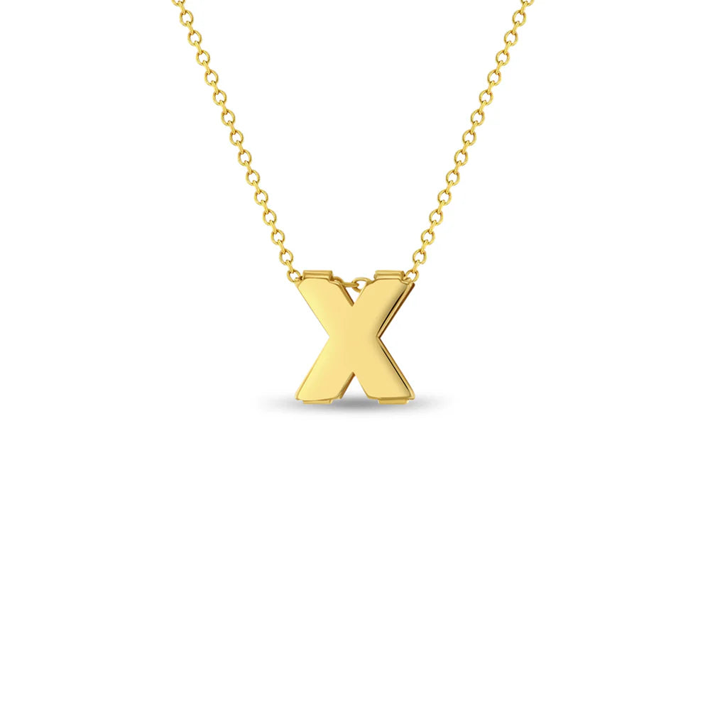 Cadena para niña con letra inicial 14k