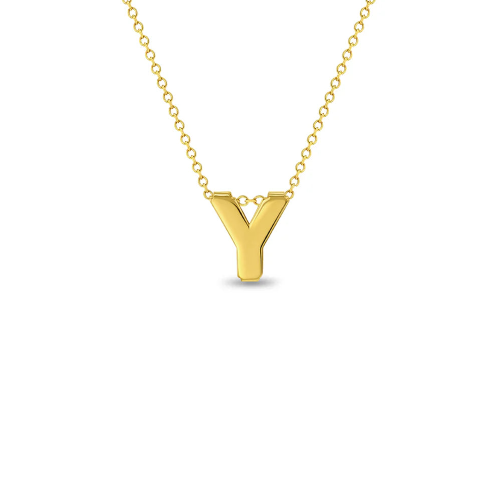 Cadena para niña con letra inicial 14k