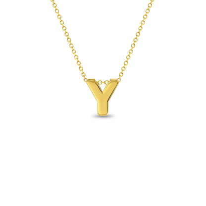 Cadena para niña con letra inicial 14k