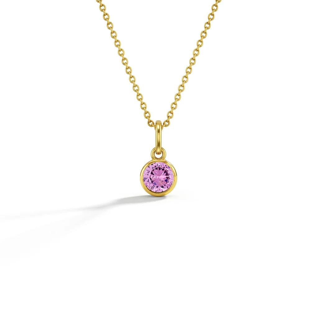 CZ Birthstone Children's Pendant 16"
