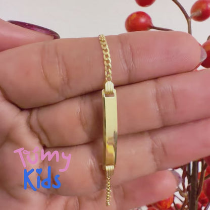 14k Classic Cuban Link Baby Bracelet 5.5"
