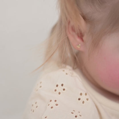 14k Polished Heart Children's Earrings