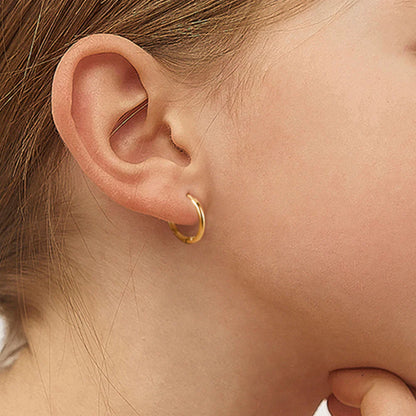 14k Gold The Perfect Tiny Hoop Baby / Toddler / Kids Earrings Hoop
