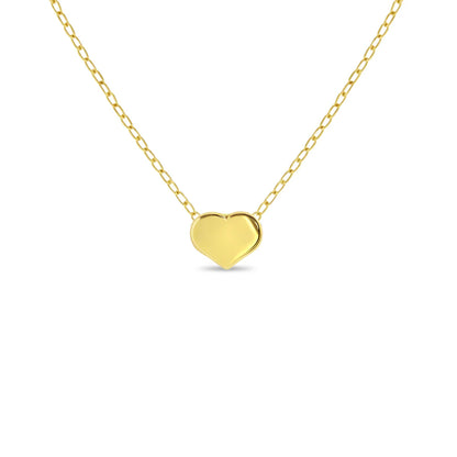 Mini Puffed Heart Women's Necklace 16" to 17"