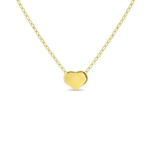 Mini Puffed Heart Women's Necklace 16" to 17"