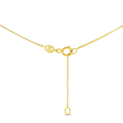 14k Gold Hidden Halo Bezel Girls Necklace 16" ext 17"