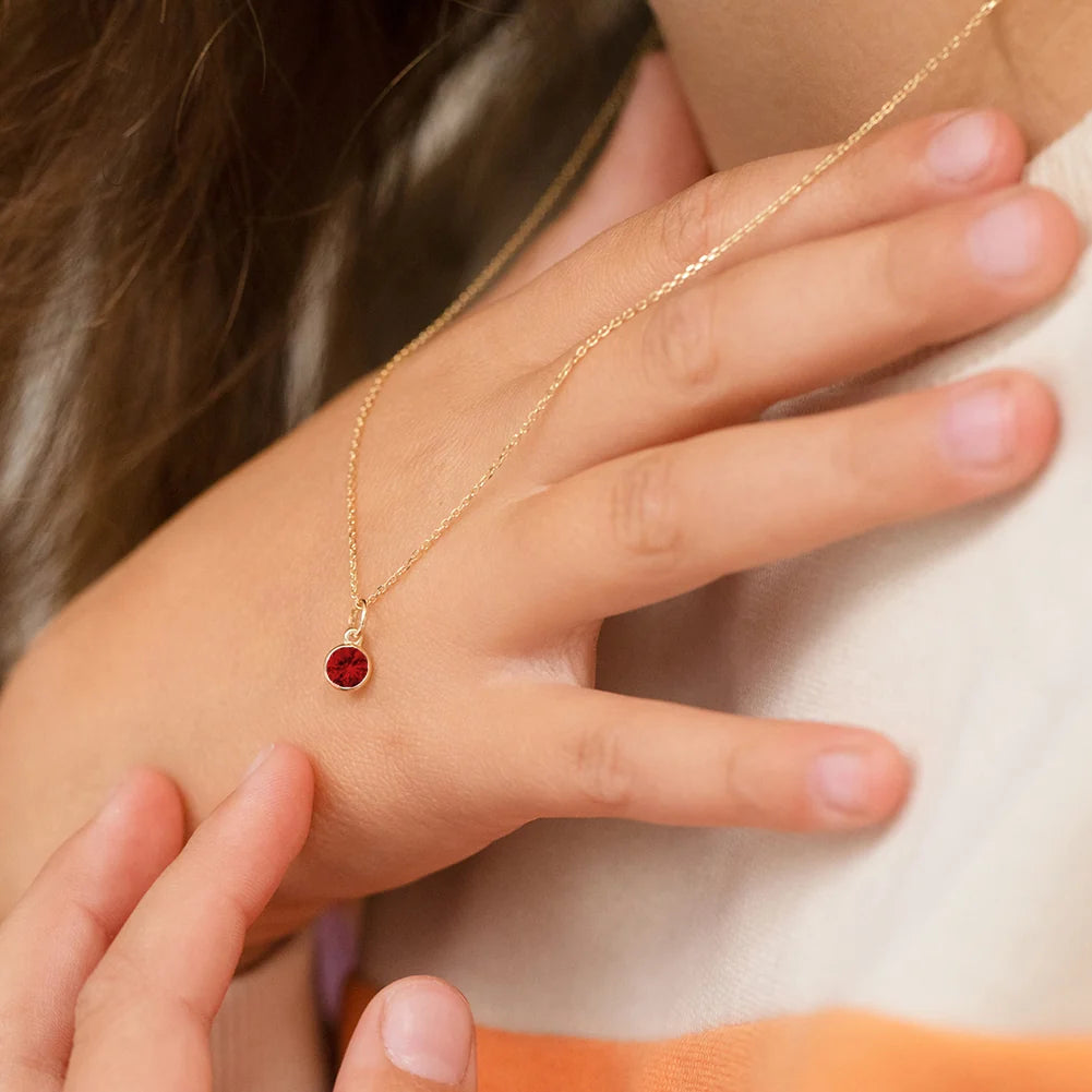 CZ Birthstone Children's Pendant 16"
