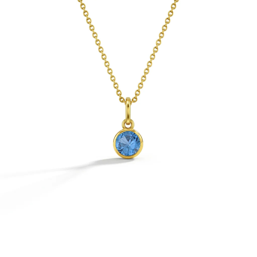 CZ Birthstone Children's Pendant 16"