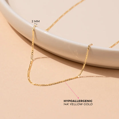14k Figaro Link Boys Chain